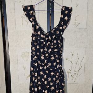 Miami Blue Floral Ruffle Jumpsuit
